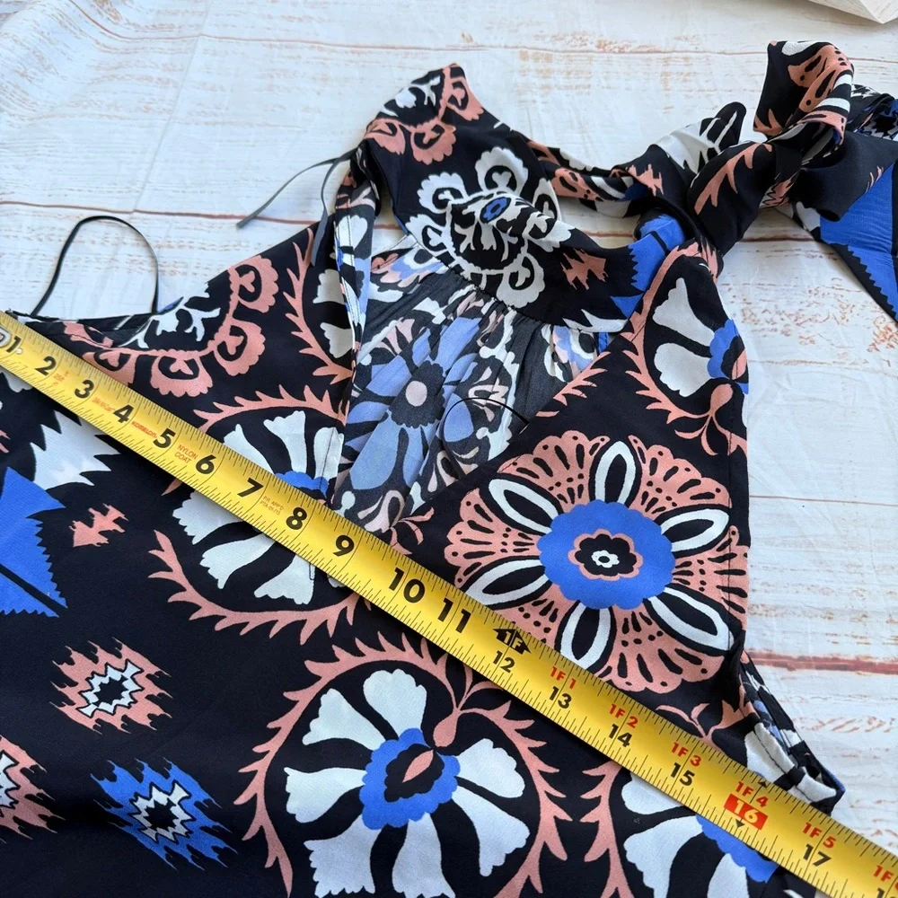 Anthropologie Silk Halter Midi Dress |‎ Size XXS | Boho Elegant - Picture 6 of 10
